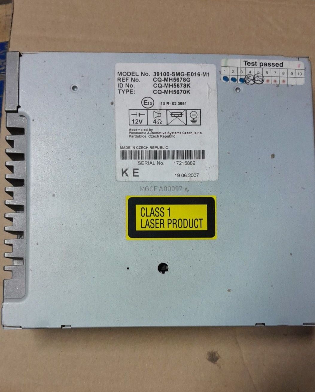 Honda Civic 8 VIII Ufo 06-11 Radio Fabryczne Czytnik CD MP3 Sprawne EU