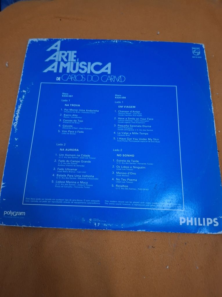 DISCO LP DUPLO carlos do carmo