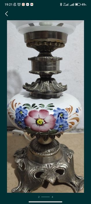 2 abajur preto organza + candeeiro antigo