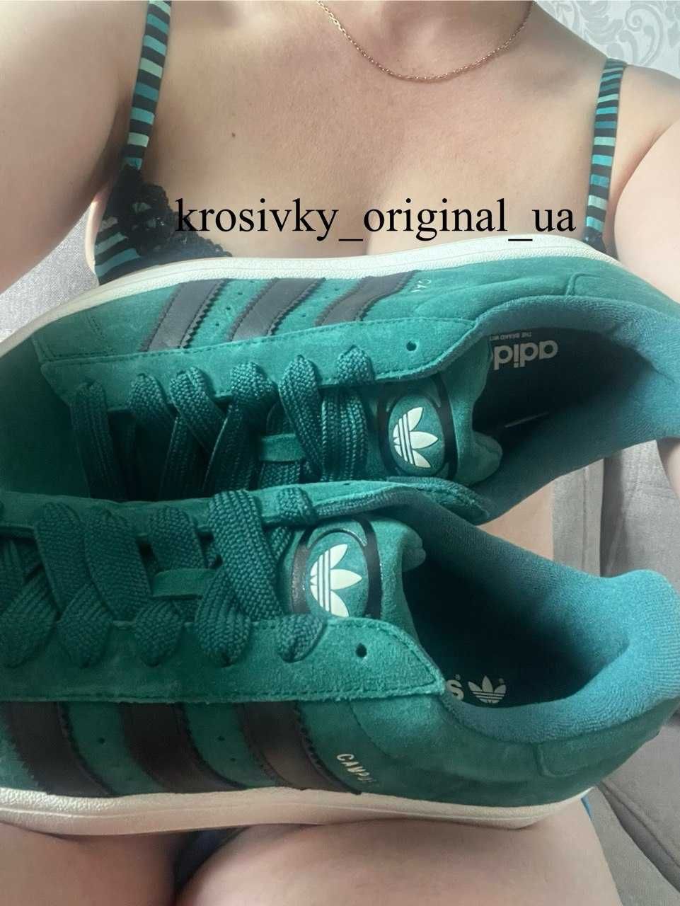 Замшеві кросівки Adidas Originals Campus 00S Green IF8763. 
44 розмір.