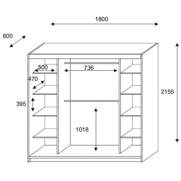 Szafa RIO 180 CM Dąb artisan! PROMOCJA! Szybki czas realizacji !