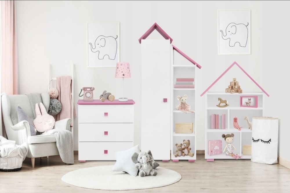 Zestaw mebli dla dziewczynki różowy