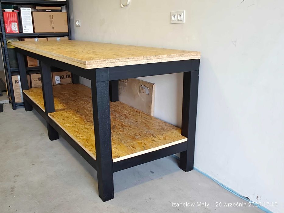 Solidny stół warsztatowy 250x85– mocny, stabilny , idealny do garażu