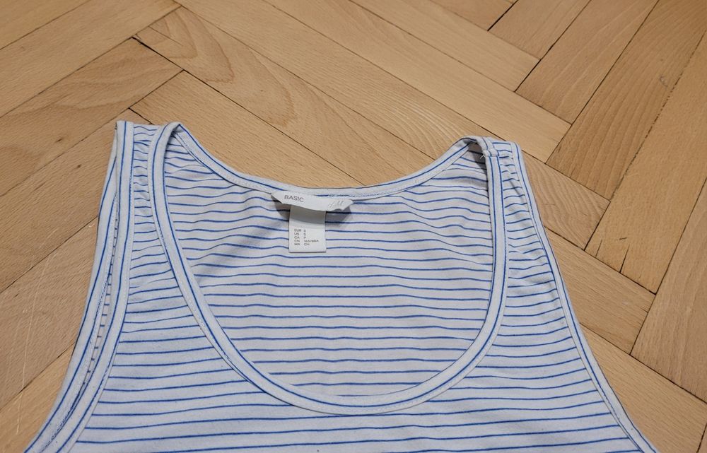 Koszulka damska top damski bawełna paski H&M Rozmiar S