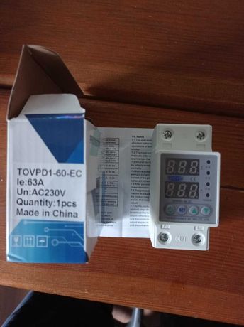 TOMZN 60А реле защиты напряжения и тока 220V регулируемое