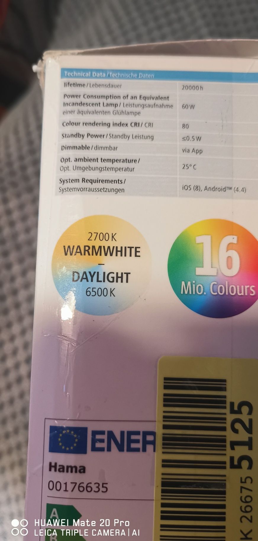 Żarówka led WiFi  3szt +oprawki z kablem