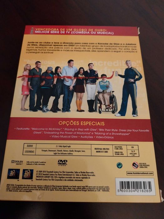 Glee - 1ª temporada, DVD, 22 episódios + exclusivos karaoke e jukebox