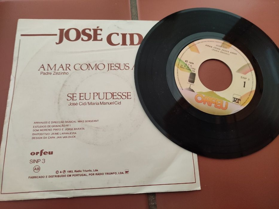 Disco Vinil José Cid-Amar Como Jesus Amou