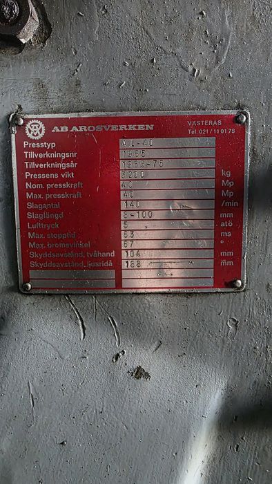 Prasa mimośrodowa 40T