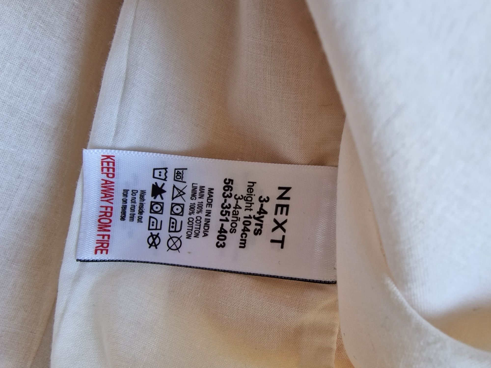 Sukienka letnia Next z krótkim rękawem roz 104cm