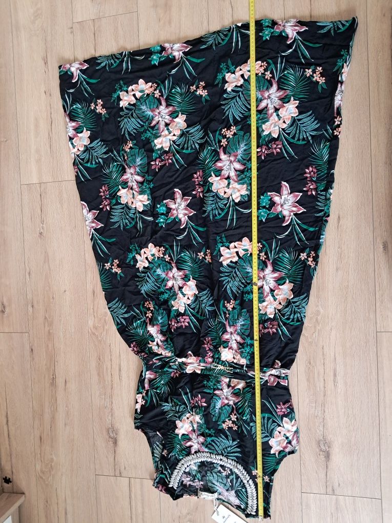 Sukienka r. L/ XL rayon kwiaty lato maxi
