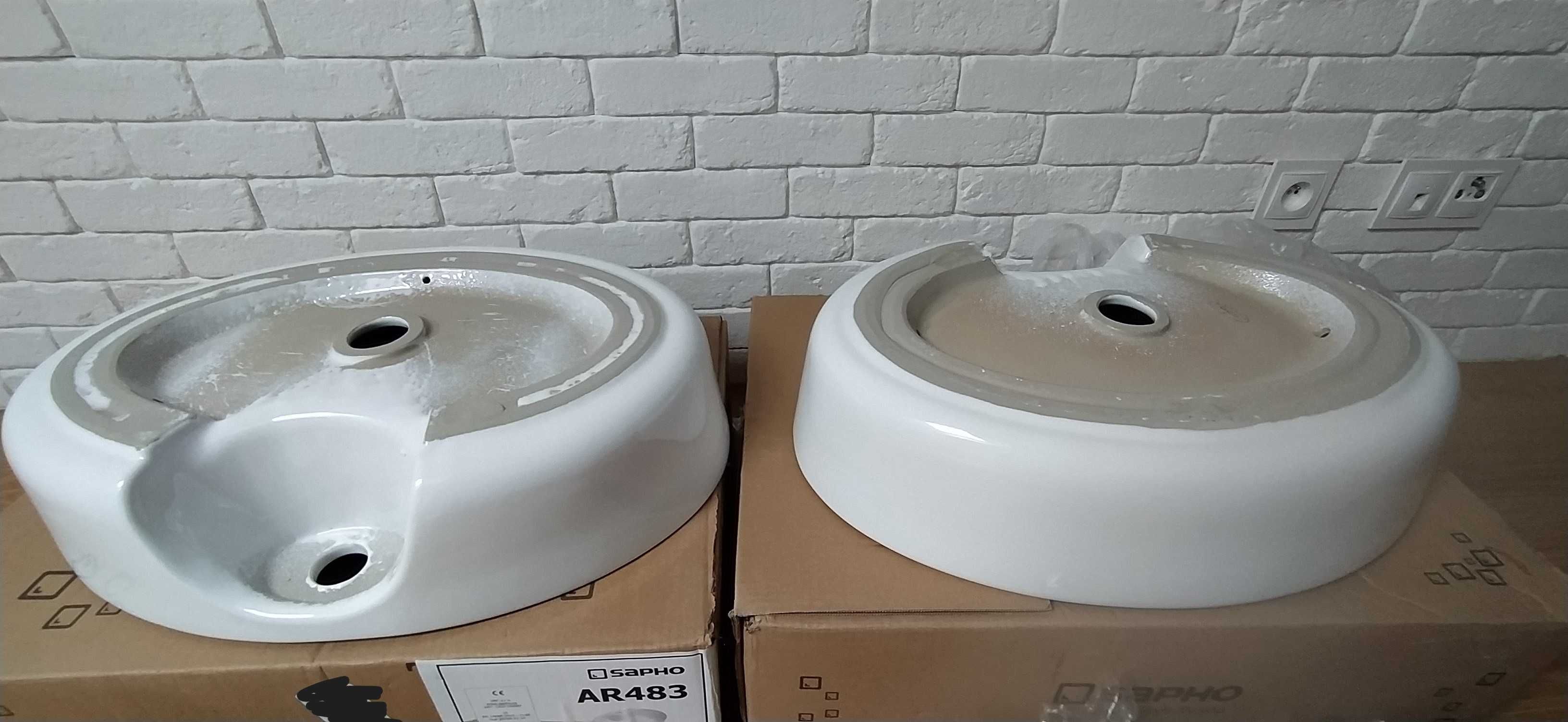Sapho MARIANA umywalka ceramiczna nablatowa 58x145x415 cm AR483
