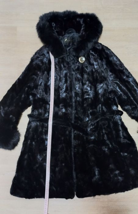 Норкова шуба з песцем