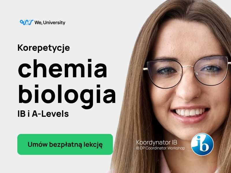 CHEMIA i BIOLOGIA korepetycje IB i A-Levels | DARMOWA LEKCJA - zadzwoń