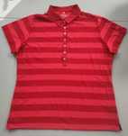 Piękna Czerwona Koszulka Polo w Paski Nike Golf Dri-FIT XL
