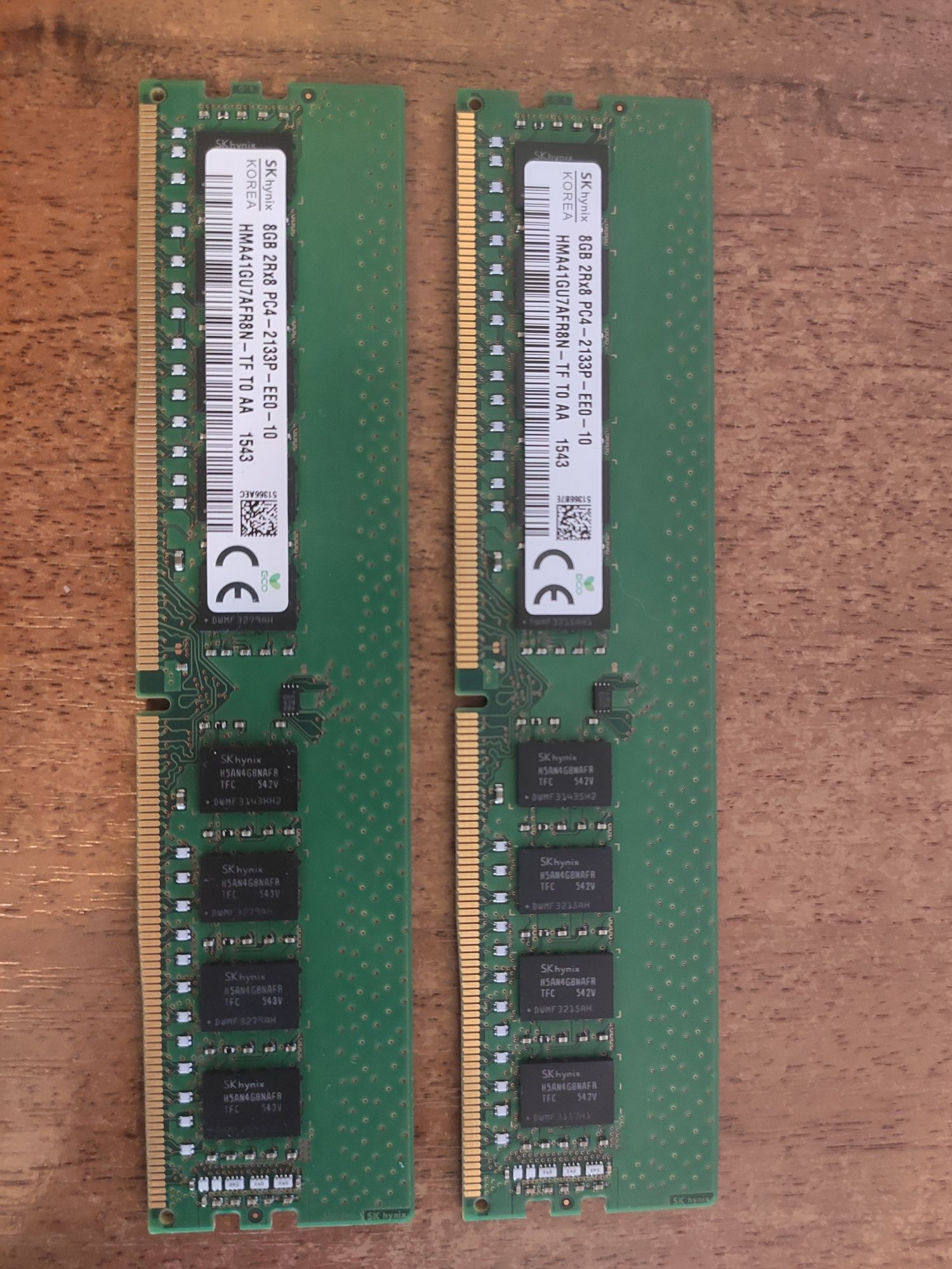 Оперативная память 2х8Gb SK Hynix DDR4 2133 MHz 2Rx8 nonREG ECC