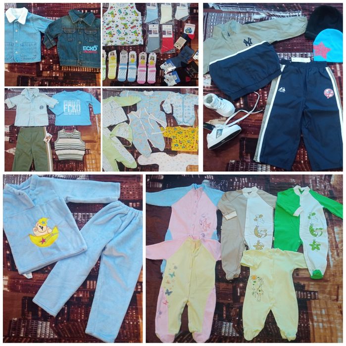 Новий одяг на вік 0–4 р: сліп, піжама, спорт. костюм, куртка та ін.