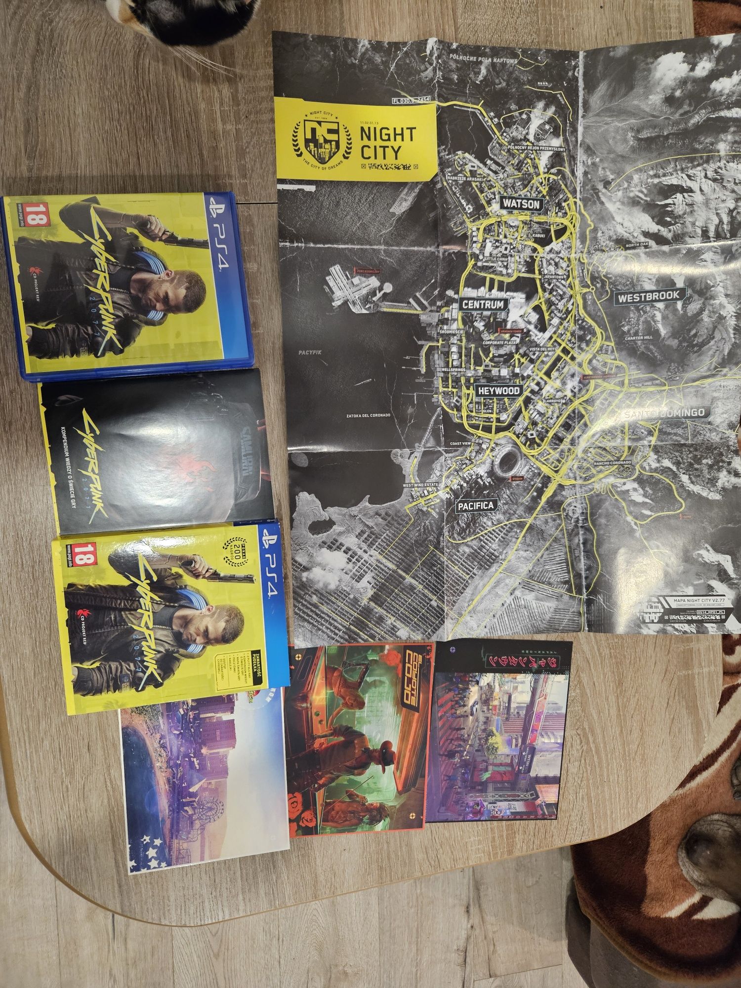 Gra cyberpunk 2077 z dodatkami (widoczne na zdjeciu)