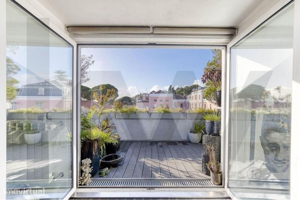 Penthouse T1 com terraço e vista rio em Belém