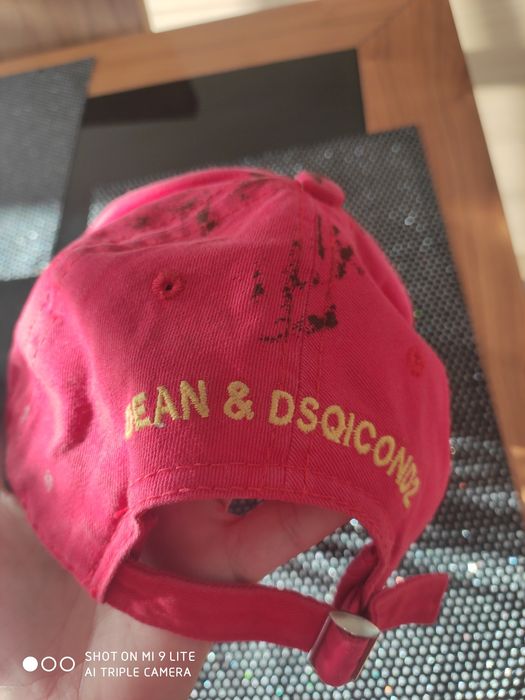 Czapka za daszkiem  dsquared czerwona unisex