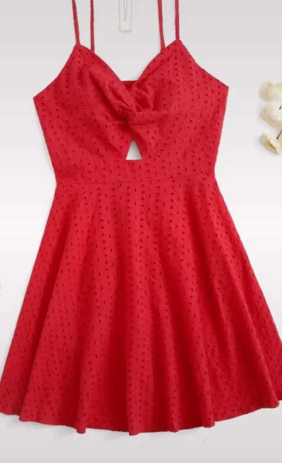 Czerwona letnia sukienka Shein