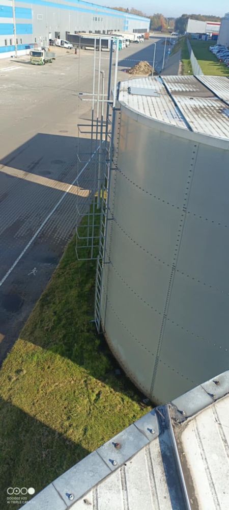 Zbiornik stalowy, przeciwpożarowy 450 000 litrów, p.poż 450 m3