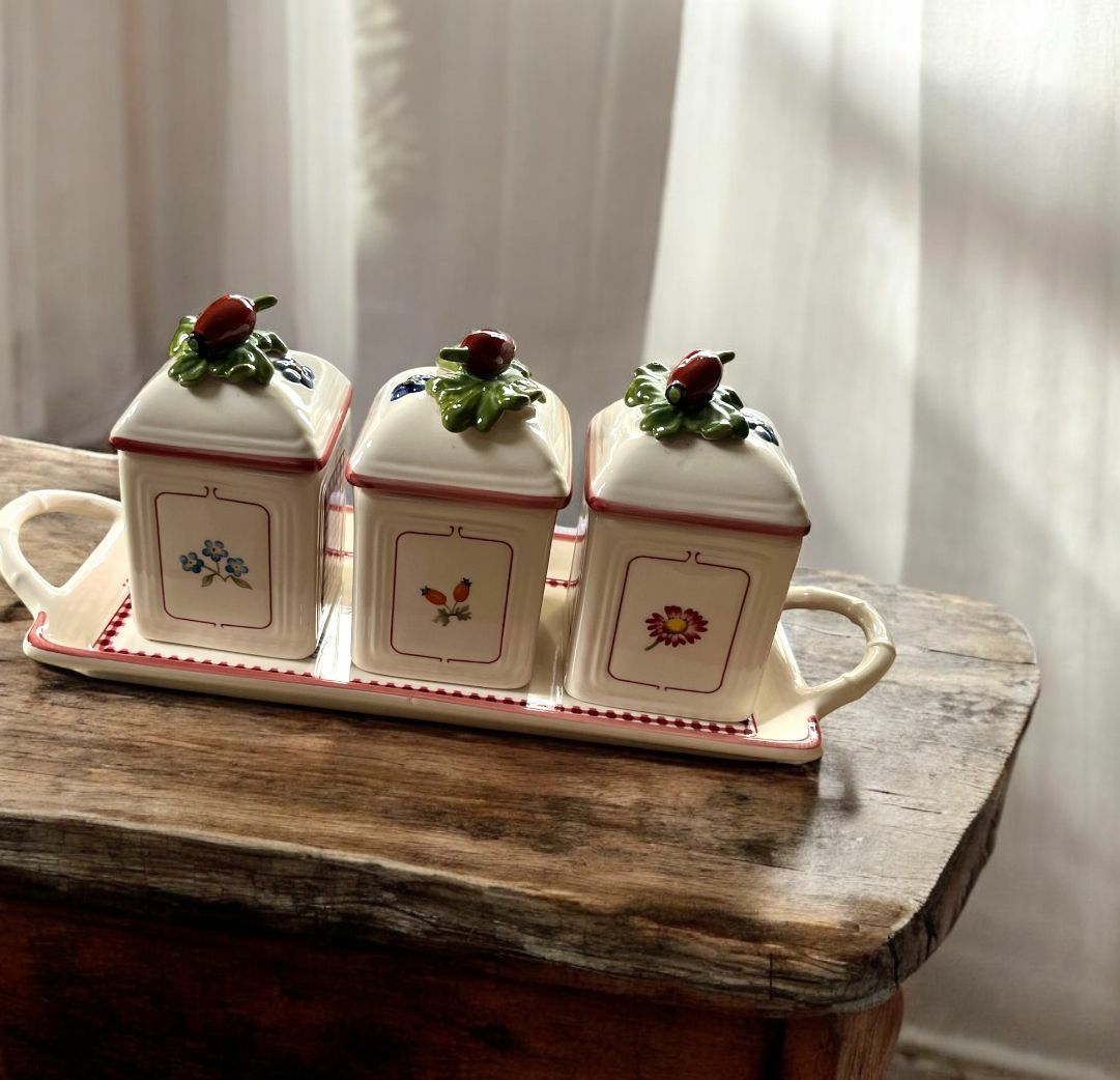 Вінтажний Villeroy & Boch – Petite Fleur Charm керамічні ємності