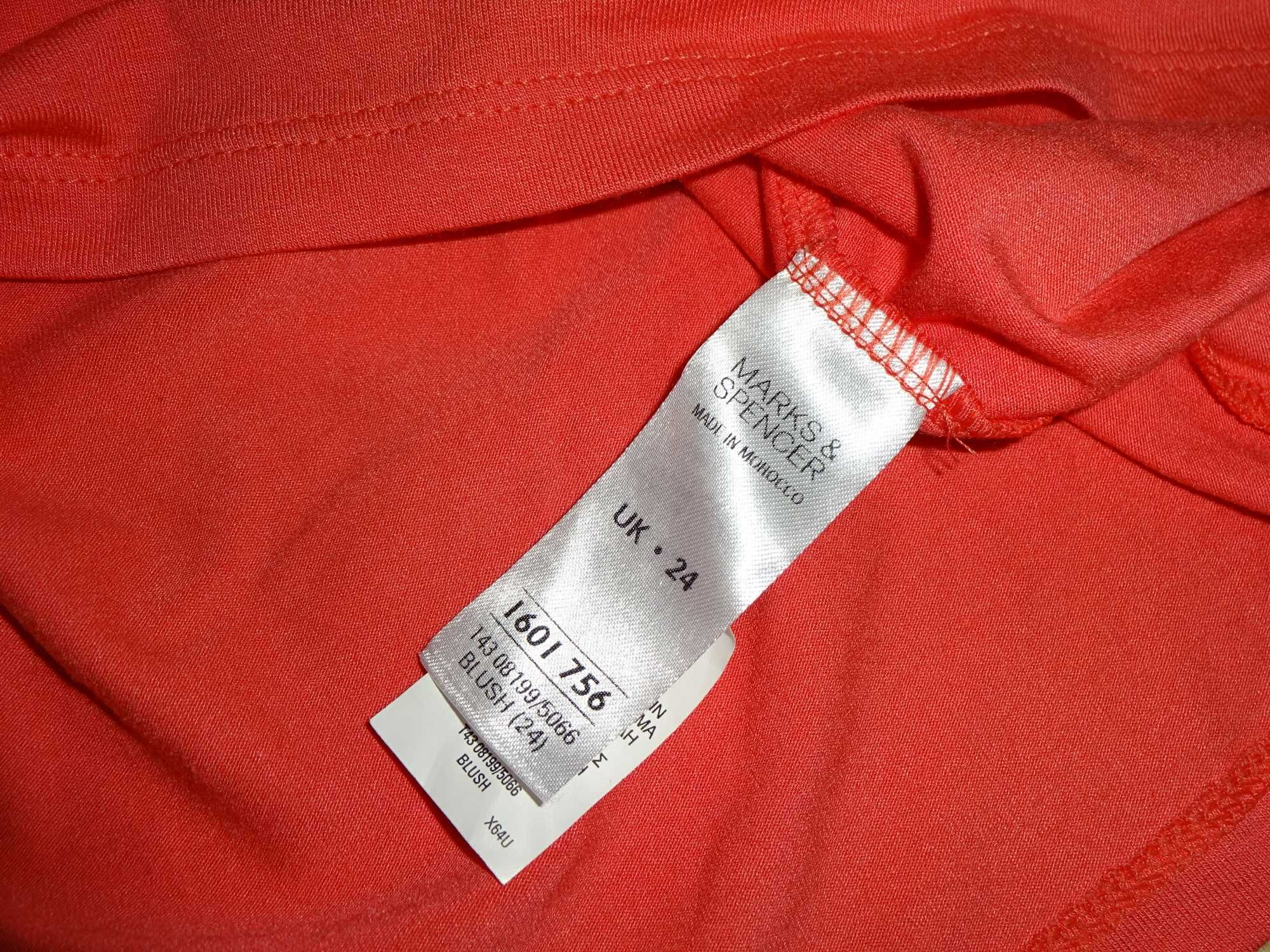 Marks Spencer M&S blush pomarańczowa bluzka OKAZJA jak nowa 24