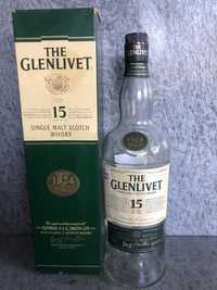 Пляшка з-під віскі THE GLENLIVET 15years + коробка