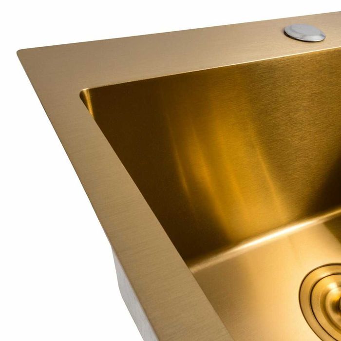 Кухонная мойка  VALESO  PVD золото 50-50мм