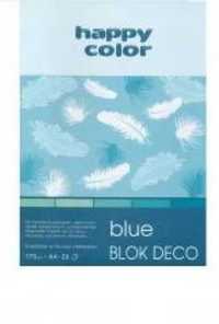 Blok A4/20K Deco Blue 170g HAPPY COLOR