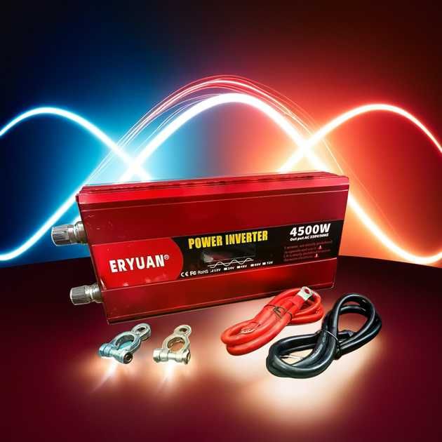 Перетворювач Напруги Eryuan з 12V на 220V 4500W LCD SMART.