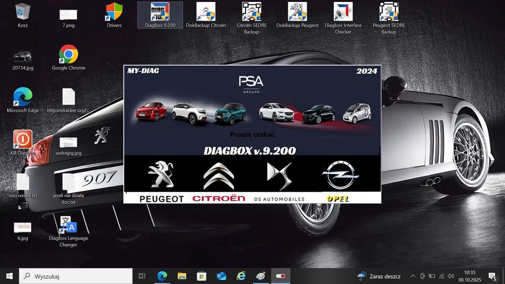 Laptop do diagnostyki Peugeot Citroen Renault schematy elektryczne!