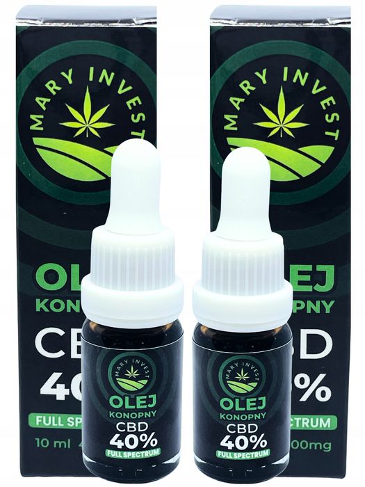 Olejek konopny 40 % 4000 mg | 2x10 ml | RAW | Full spectrum |Premium|