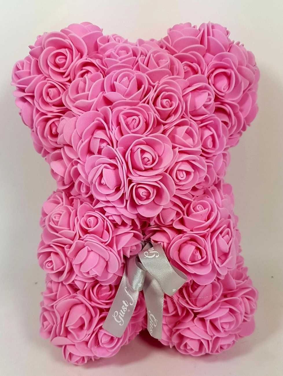 Ведмедик зі штучних 3D троянд  30 см