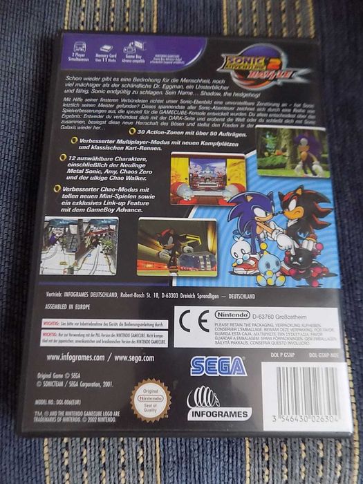 Sonic Adventure 2: Battle Sonic Shadow Nintendo GameCube Game Cube GCN