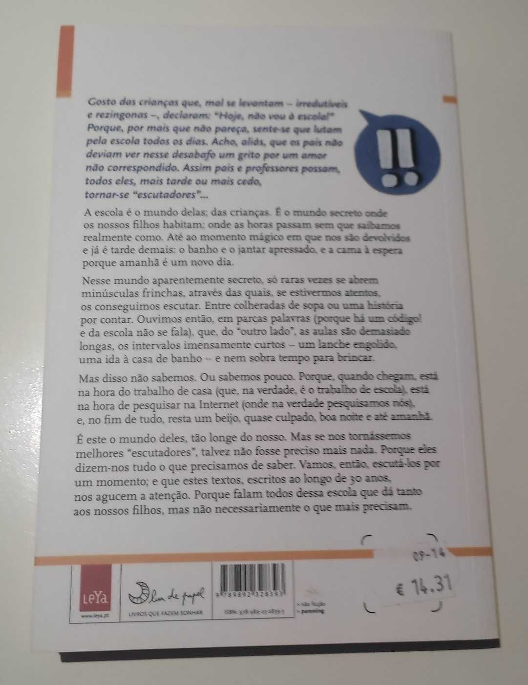 Livro "Hoje não vou à escola" de Eduardo Sá