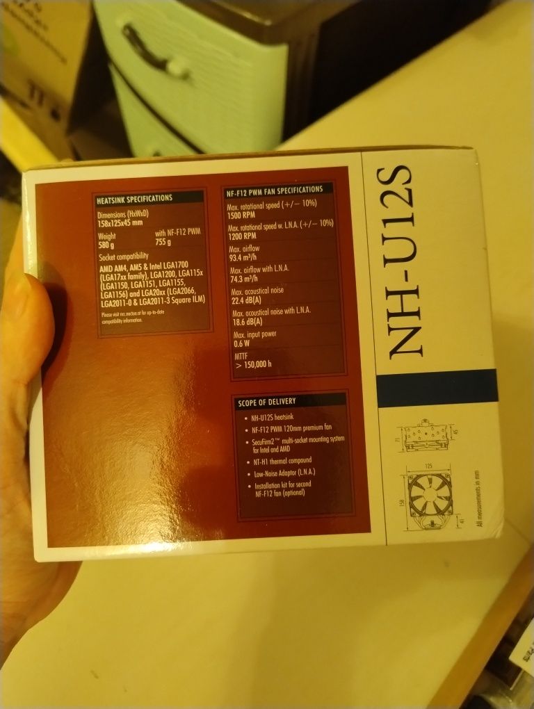 Кулер/Система охлаждения Noctua NH-U12S Новый!