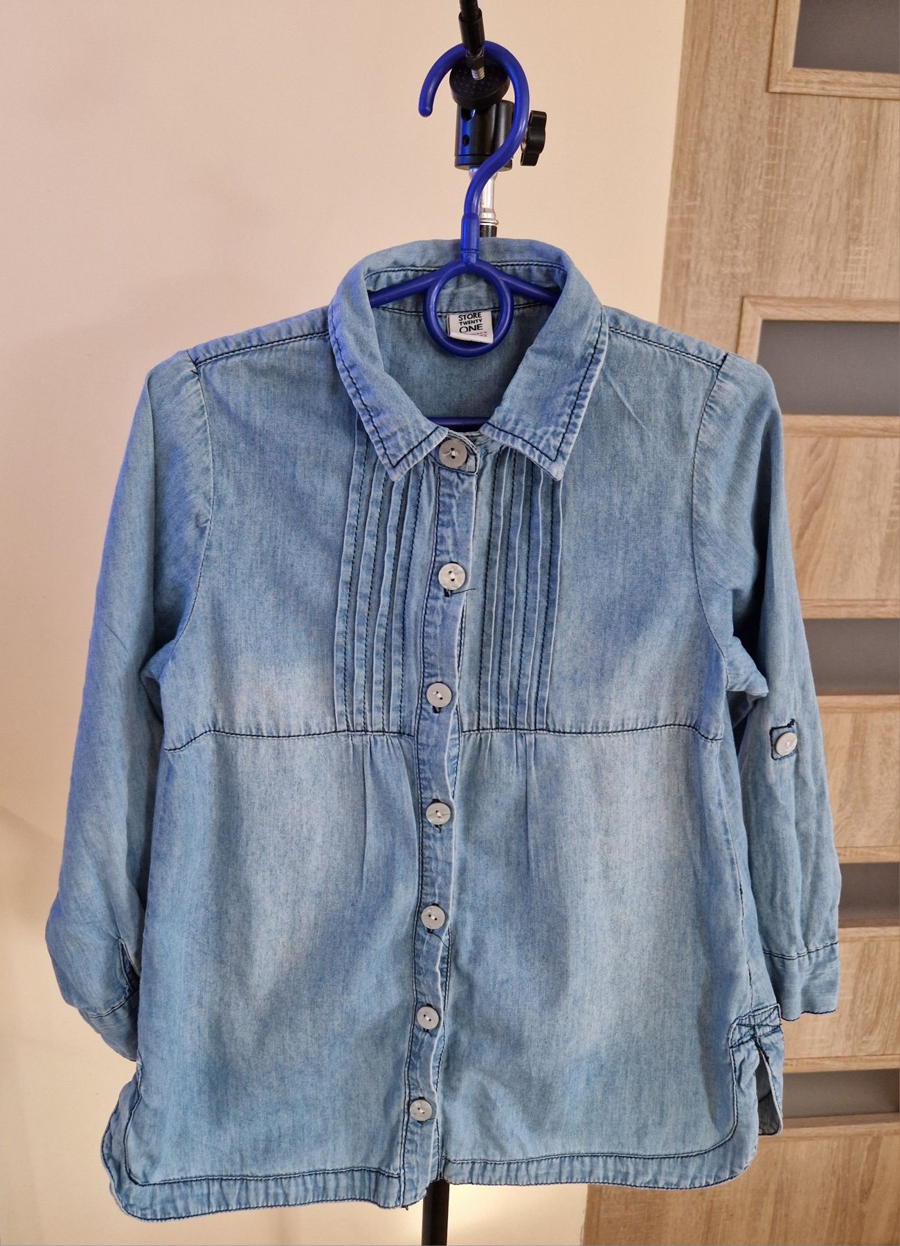 Koszula tunika jeansowa zapinana miękka Store Twenty One roz. 122