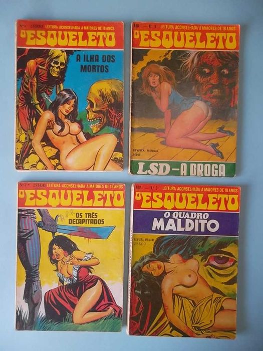 BD ERÓTICA antiga Anjo Negro, Esqueleto, Diabólico , Pompeia etc.