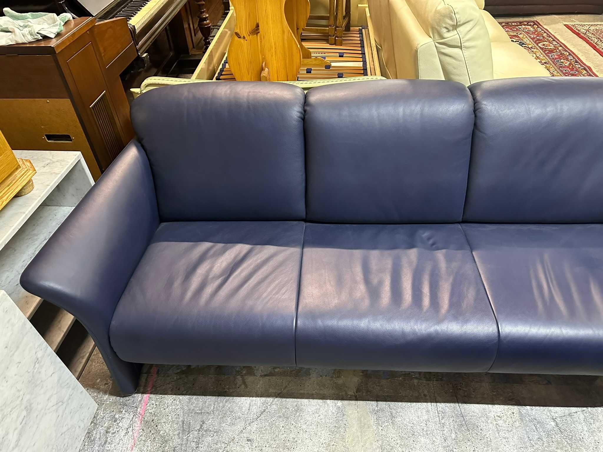 Wypoczynek 3+1+1 Sofa fotele skóra prawdziwa z Niemiec DOWÓZ DO DOMU