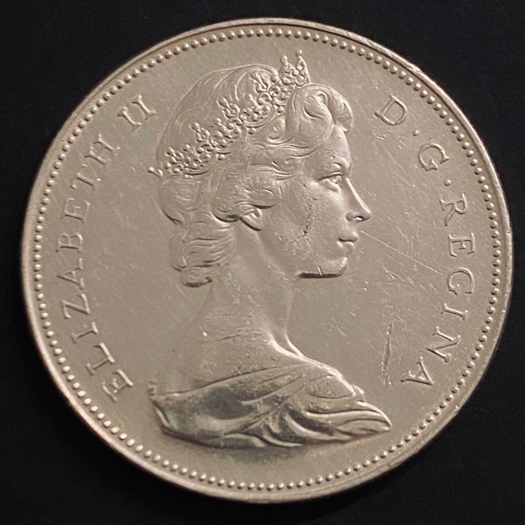 Kanada, 1 dolar, 1965r, Ag 0,800