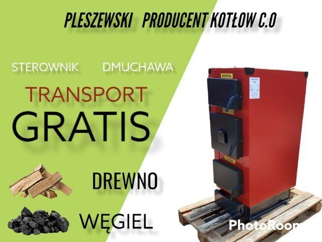 Kocioł piec 16kW na węgiel drewno do 140m2 Dostawa Osprzęt Gratis