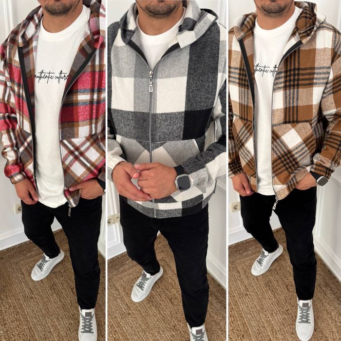 Чоловіча стильна кофта -сорочка байка