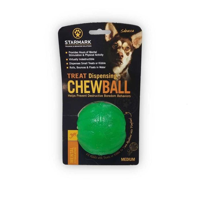 Piłka dla psa z rączką STARMARK Treat Dispensing CHEW BALL- medium