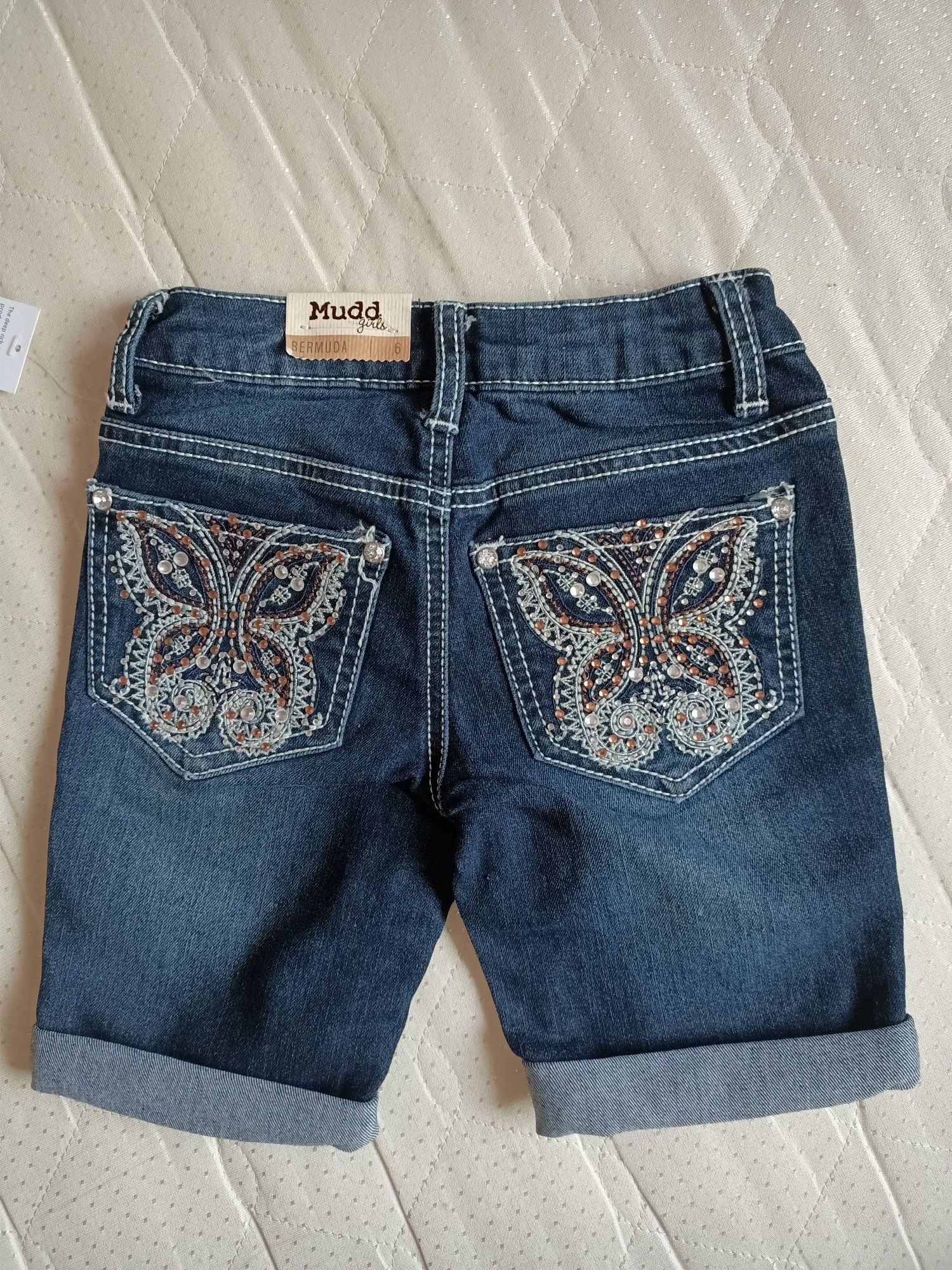 Spodnie-szorty dżinsowe dla dziewczynki