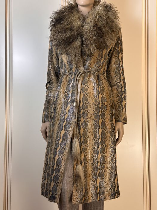 Шкіряний тренч/пальто стиль Gucci