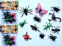 Zwierzęta owady insekty zestaw 12sztuk figurki
