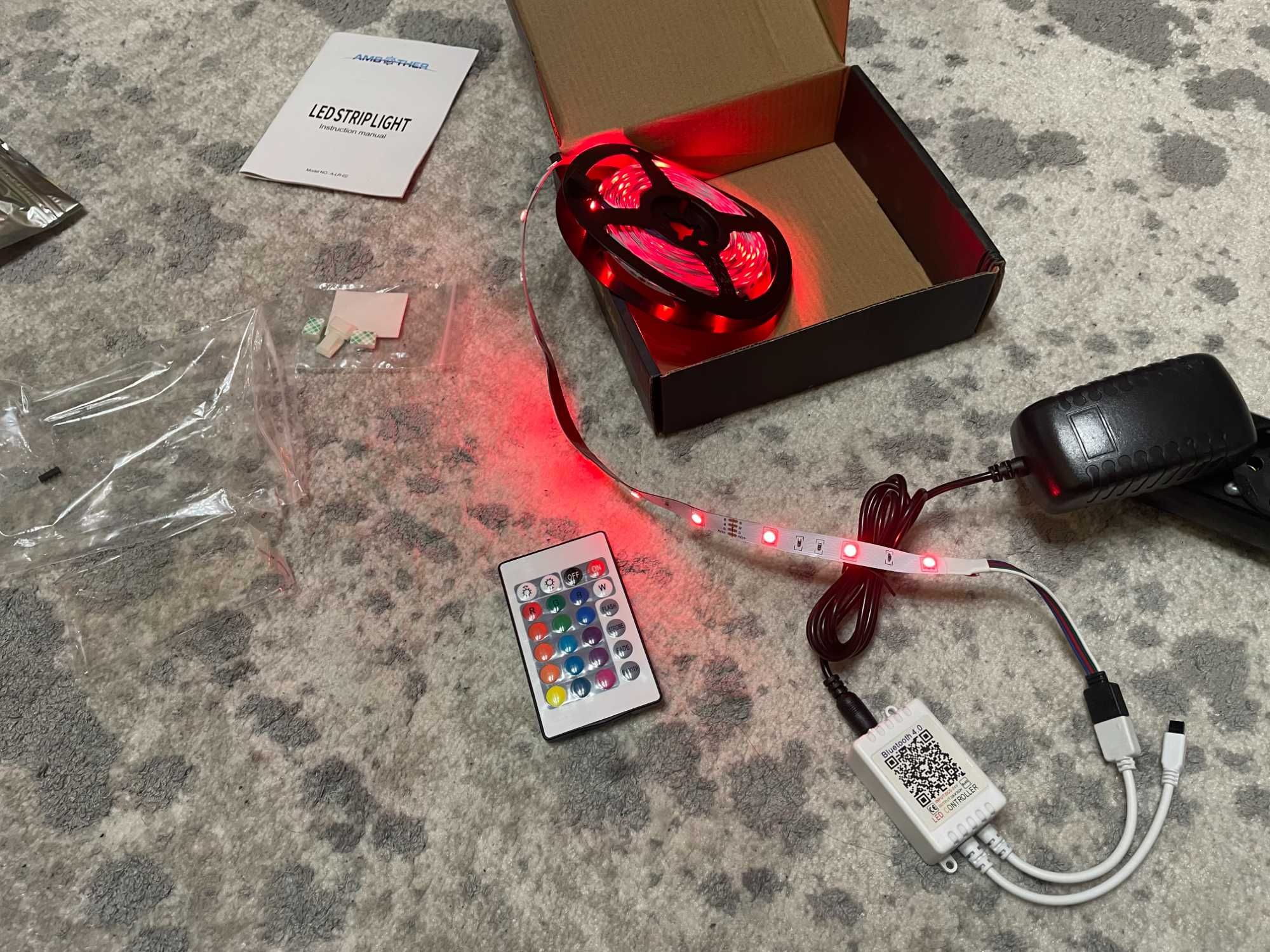 Світлодіодна RGB стрічка AMBOTHER 5 m, з пультом + bluetooth