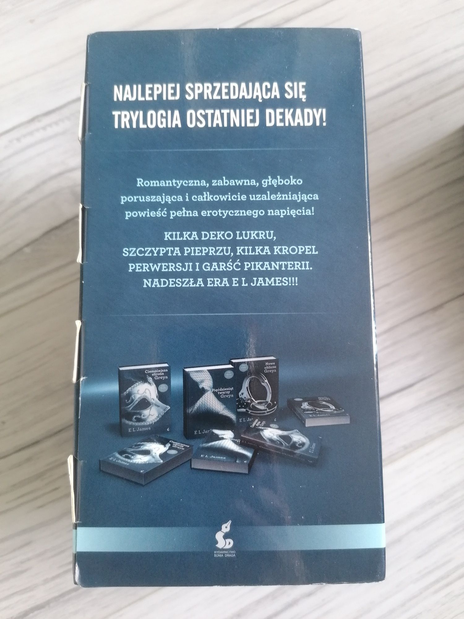 Pięćdziesiąt twarzy Greya E L James Grey cały zestaw
